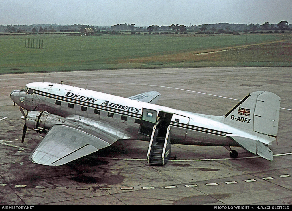 Aircraft Photo of G-AOFZ | Douglas C-47 Dakota Mk1 | Derby Airways | AirHistory.net #38487