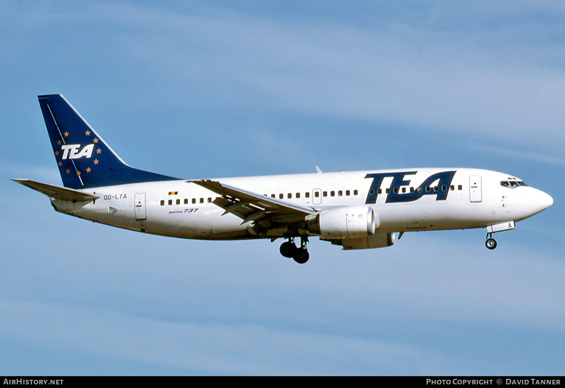 Aircraft Photo of OO-LTA | Boeing 737-3M8 | TEA - Trans European Airways | AirHistory.net #38650