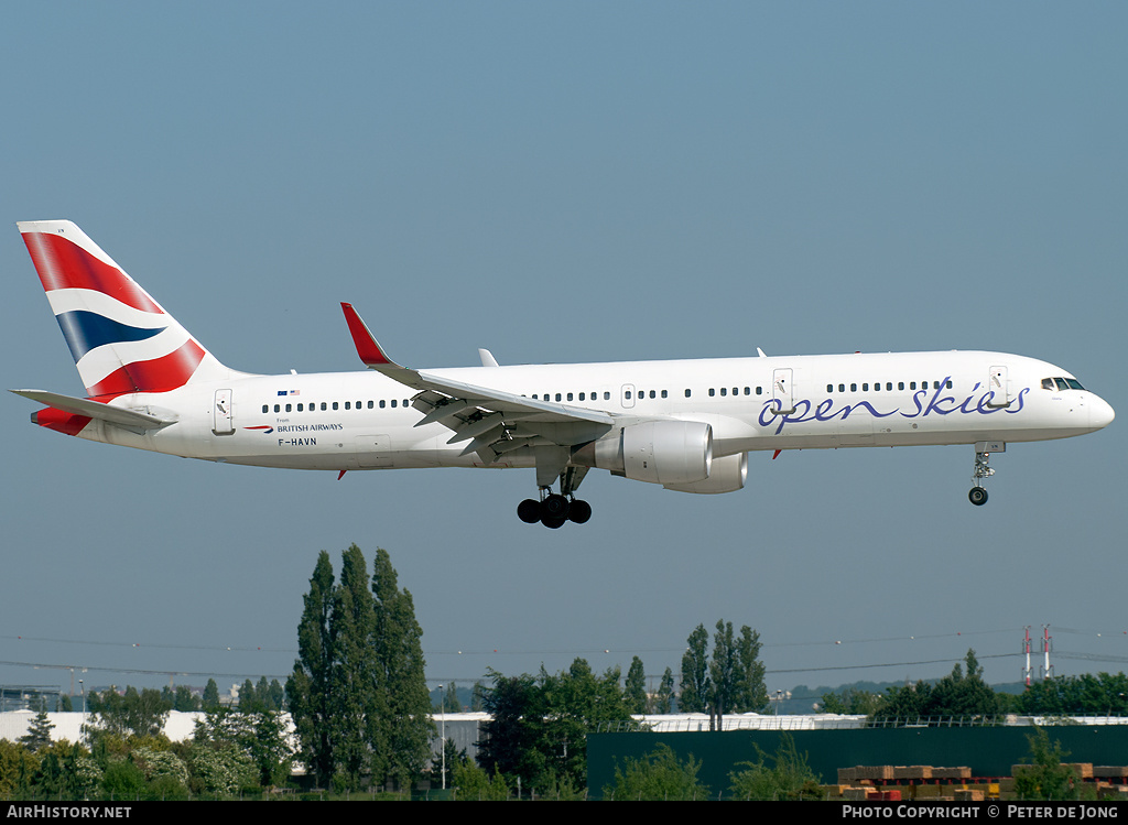 Aircraft Photo of F-HAVN | Boeing 757-230 | OpenSkies | AirHistory.net #38695