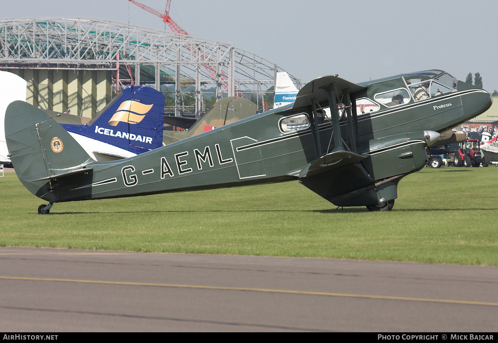 Aircraft Photo of G-AEML | De Havilland D.H. 89A Dragon Rapide | AirHistory.net #38735
