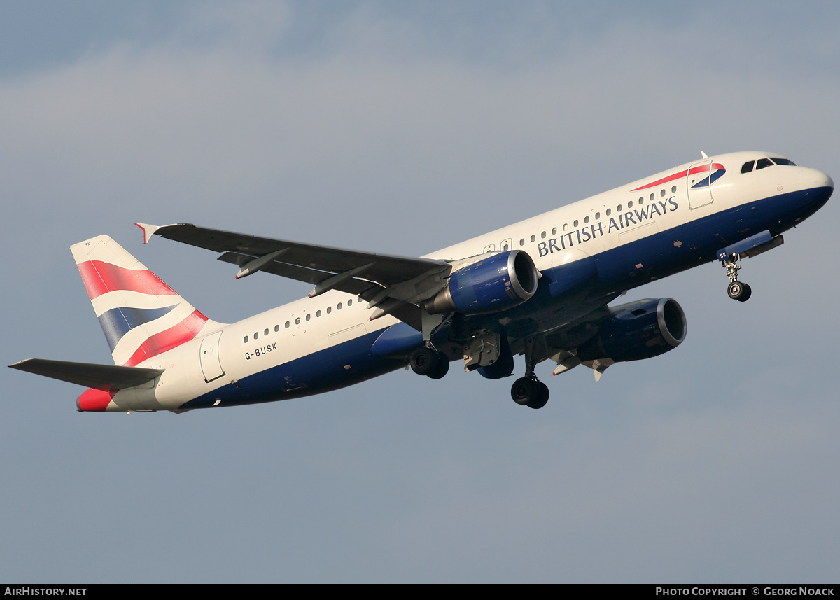 Aircraft Photo of G-BUSK | Airbus A320-211 | British Airways | AirHistory.net #38904