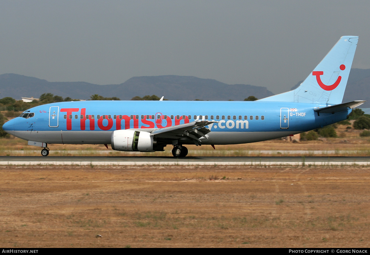 Aircraft Photo of G-THOF | Boeing 737-3Q8 | Thomsonfly | AirHistory.net #38991