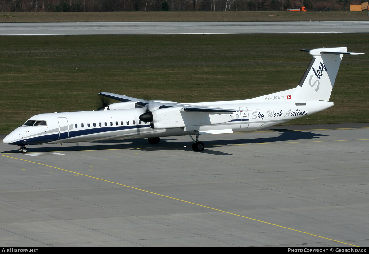 Aircraft Photo of HB-JGA | Bombardier DHC-8-402 Dash 8 | SkyWork Airlines | AirHistory.net #39015