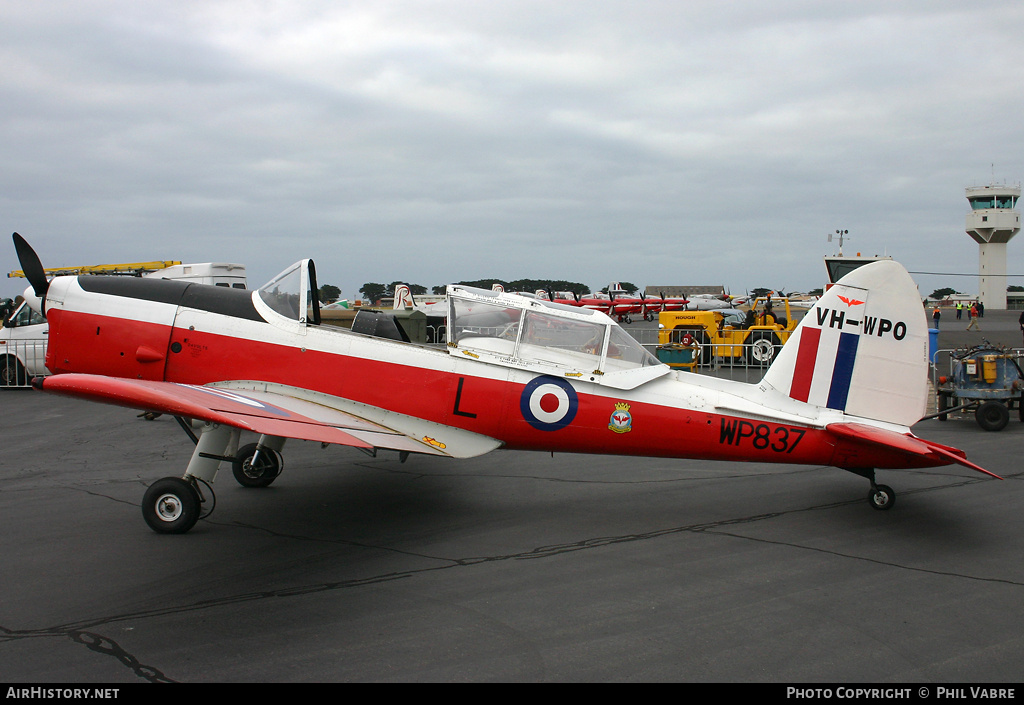Aircraft Photo of VH-WPO / WP837 | De Havilland DHC-1 Chipmunk Mk22 | UK - Air Force | AirHistory.net #39137