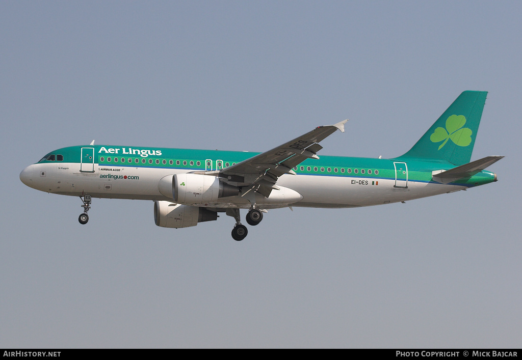 Aircraft Photo of EI-DES | Airbus A320-214 | Aer Lingus | AirHistory.net #39209