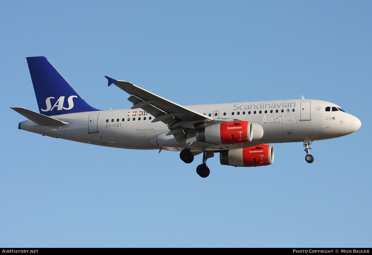 Aircraft Photo of OY-KBT | Airbus A319-131 | Scandinavian Airlines - SAS | AirHistory.net #39218
