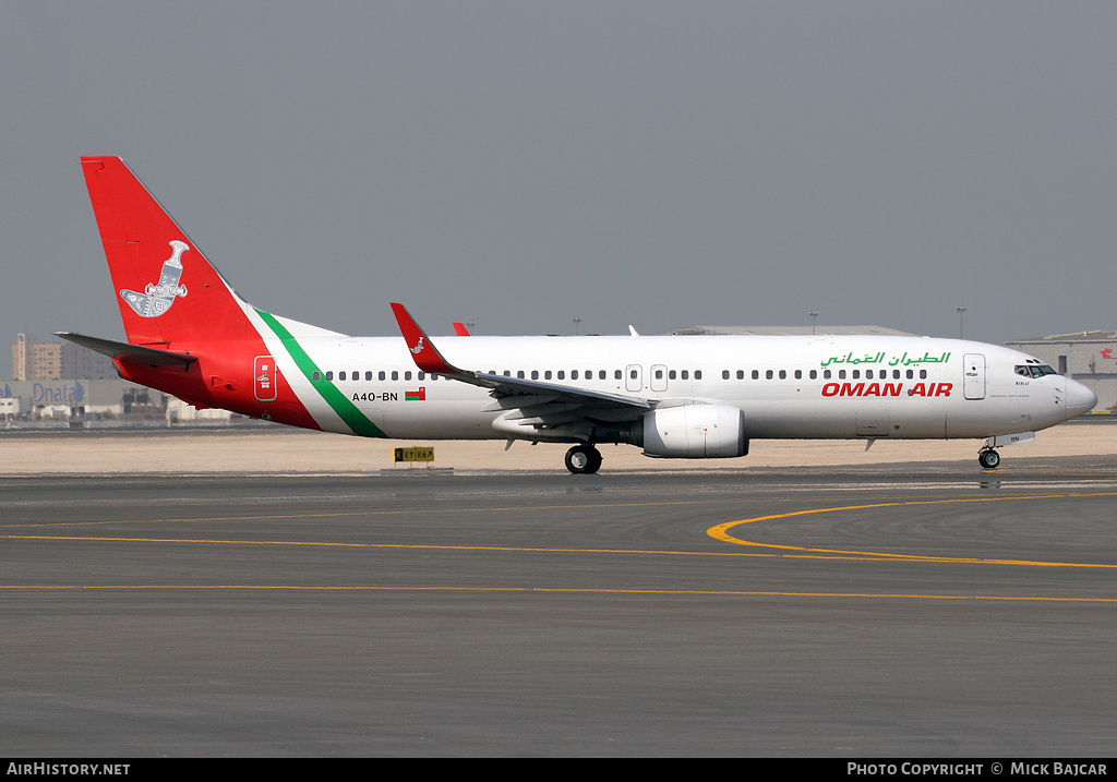 Aircraft Photo of A4O-BN | Boeing 737-8Q8 | Oman Air | AirHistory.net #39314