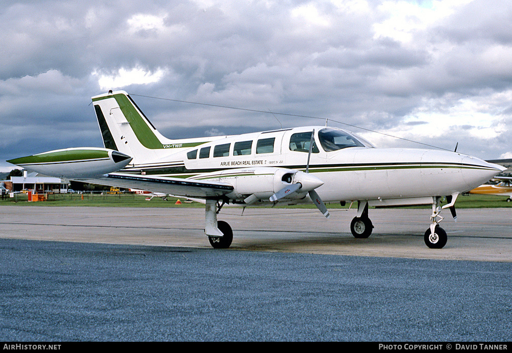 Aircraft Photo of VH-TWF | Cessna 402B Businessliner | Airlie Beach Real Estate | AirHistory.net #39364