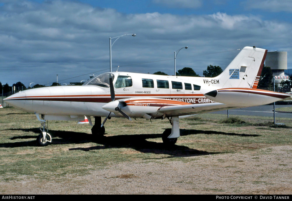 Aircraft Photo of VH-CEM | Cessna 402B | Baulderstone Crawford | AirHistory.net #39367
