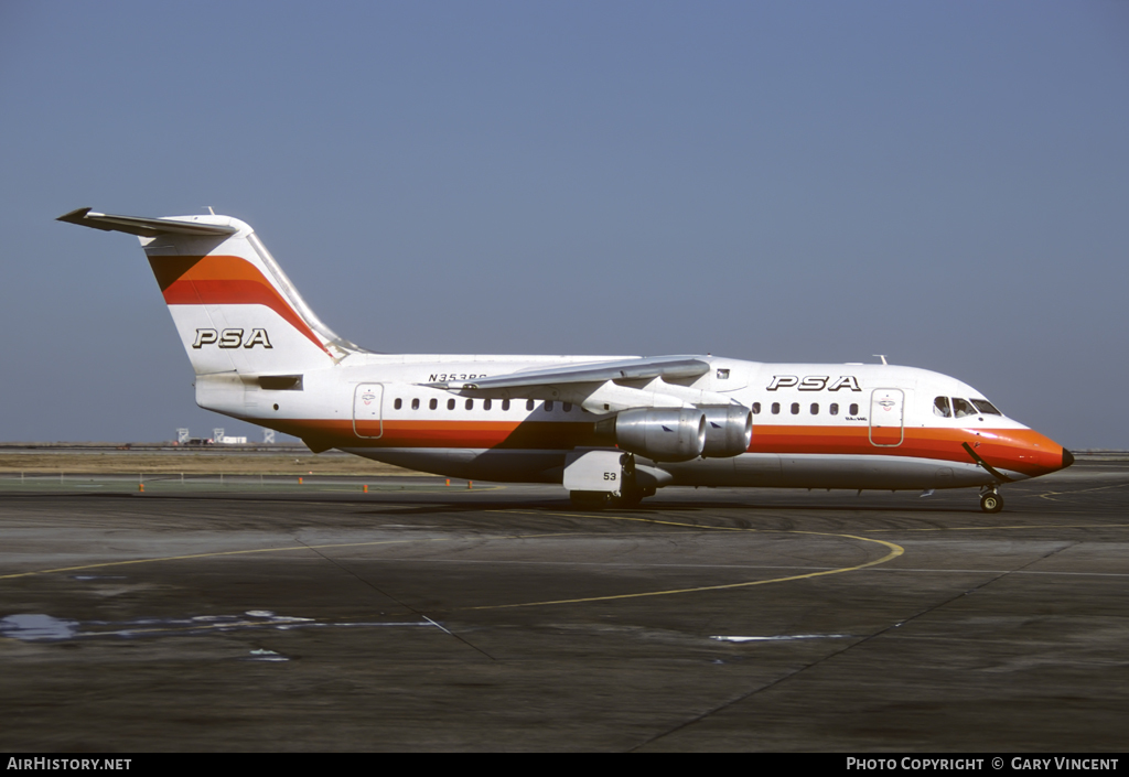 Aircraft Photo of N353PS | British Aerospace BAe-146-200A | PSA - Pacific Southwest Airlines | AirHistory.net #39400