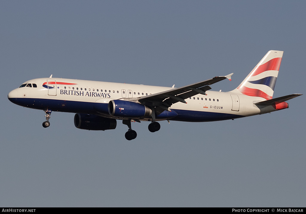 Aircraft Photo of G-EUUM | Airbus A320-232 | British Airways | AirHistory.net #39445