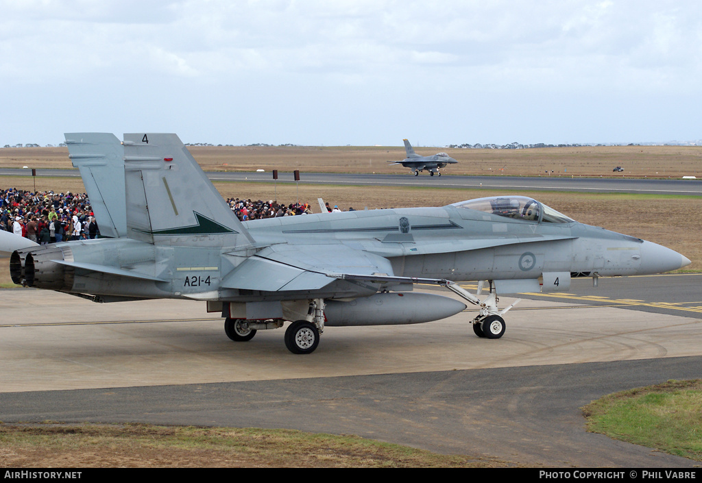 Aircraft Photo of A21-4 | McDonnell Douglas F/A-18A Hornet | Australia - Air Force | AirHistory.net #39447