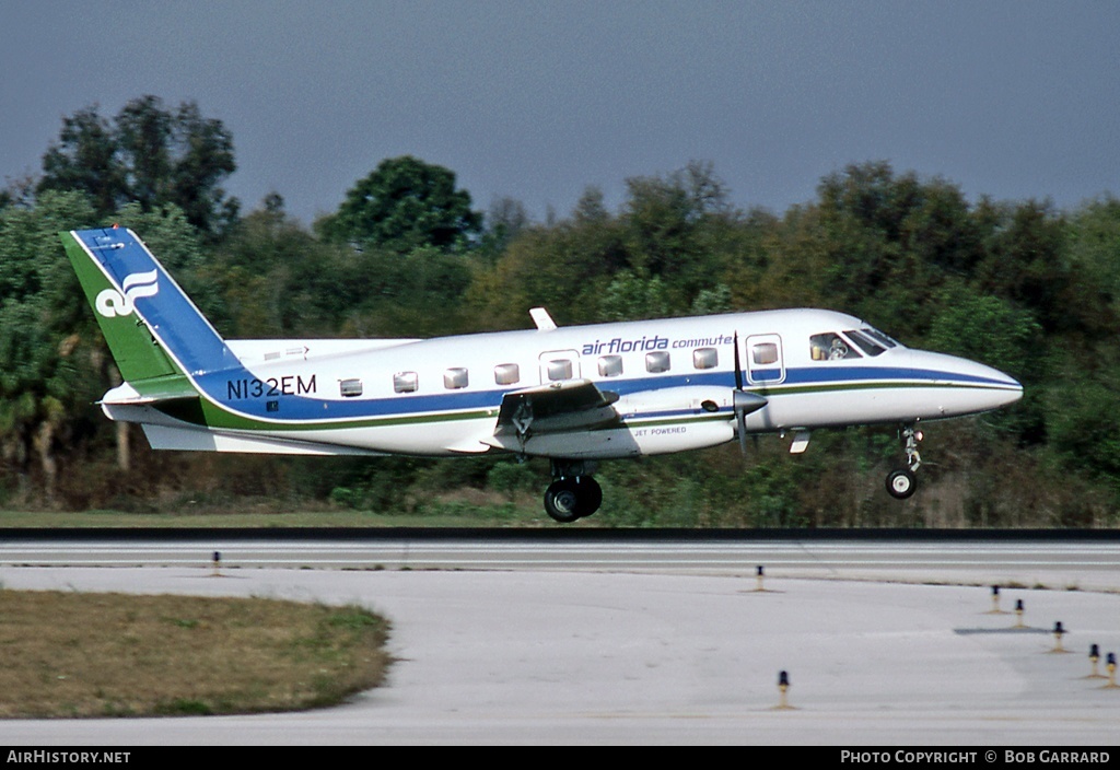 Aircraft Photo of N132EM | Embraer EMB-110P1 Bandeirante | Air Florida Commuter | AirHistory.net #39511