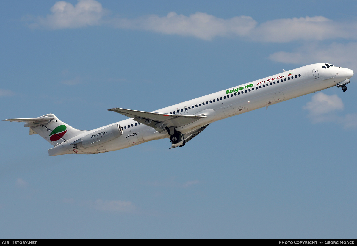 Aircraft Photo of LZ-LDK | McDonnell Douglas MD-82 (DC-9-82) | Bulgarian Air Charter | AirHistory.net #39521