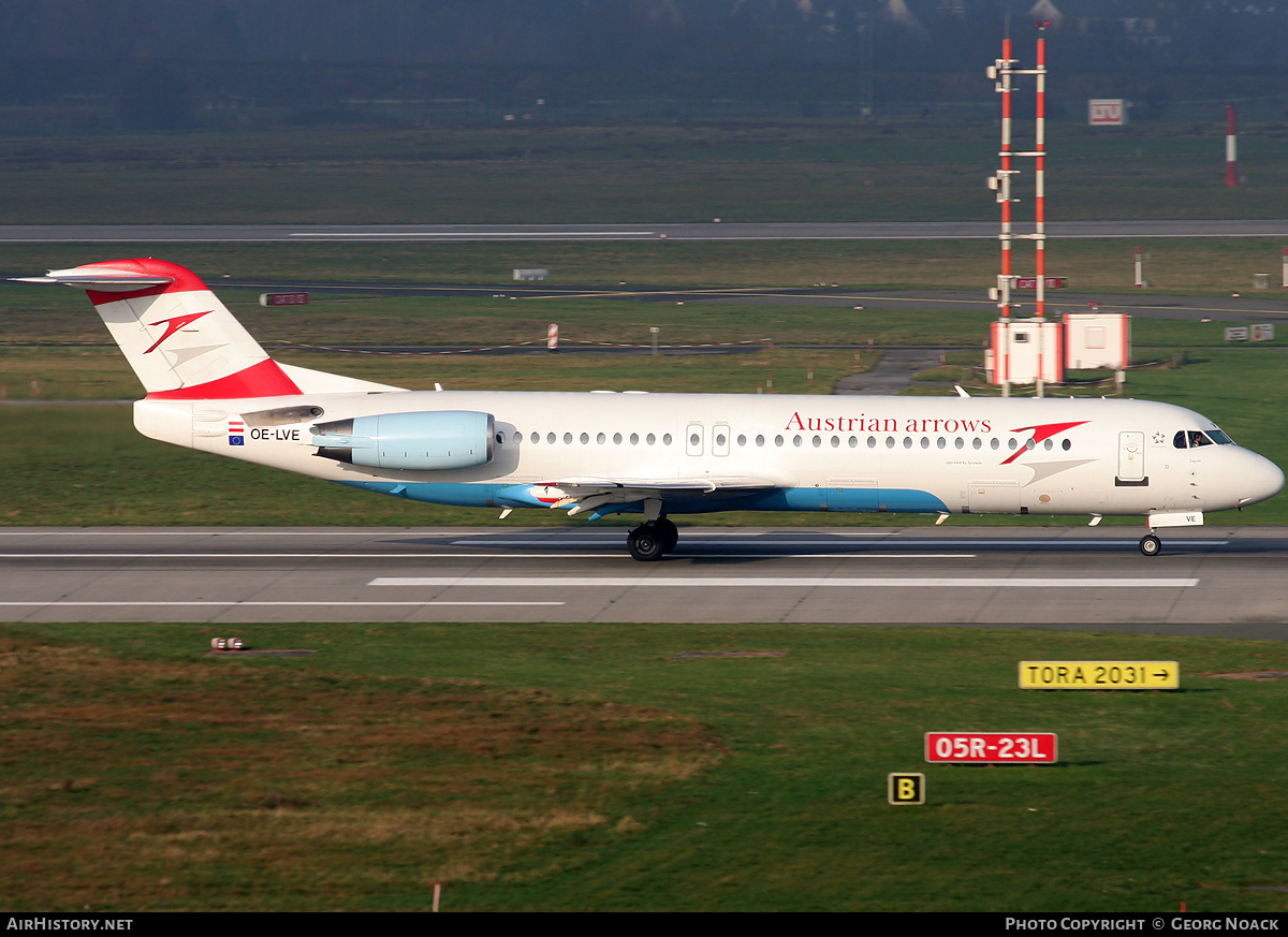 Aircraft Photo of OE-LVE | Fokker 100 (F28-0100) | Austrian Arrows | AirHistory.net #39707