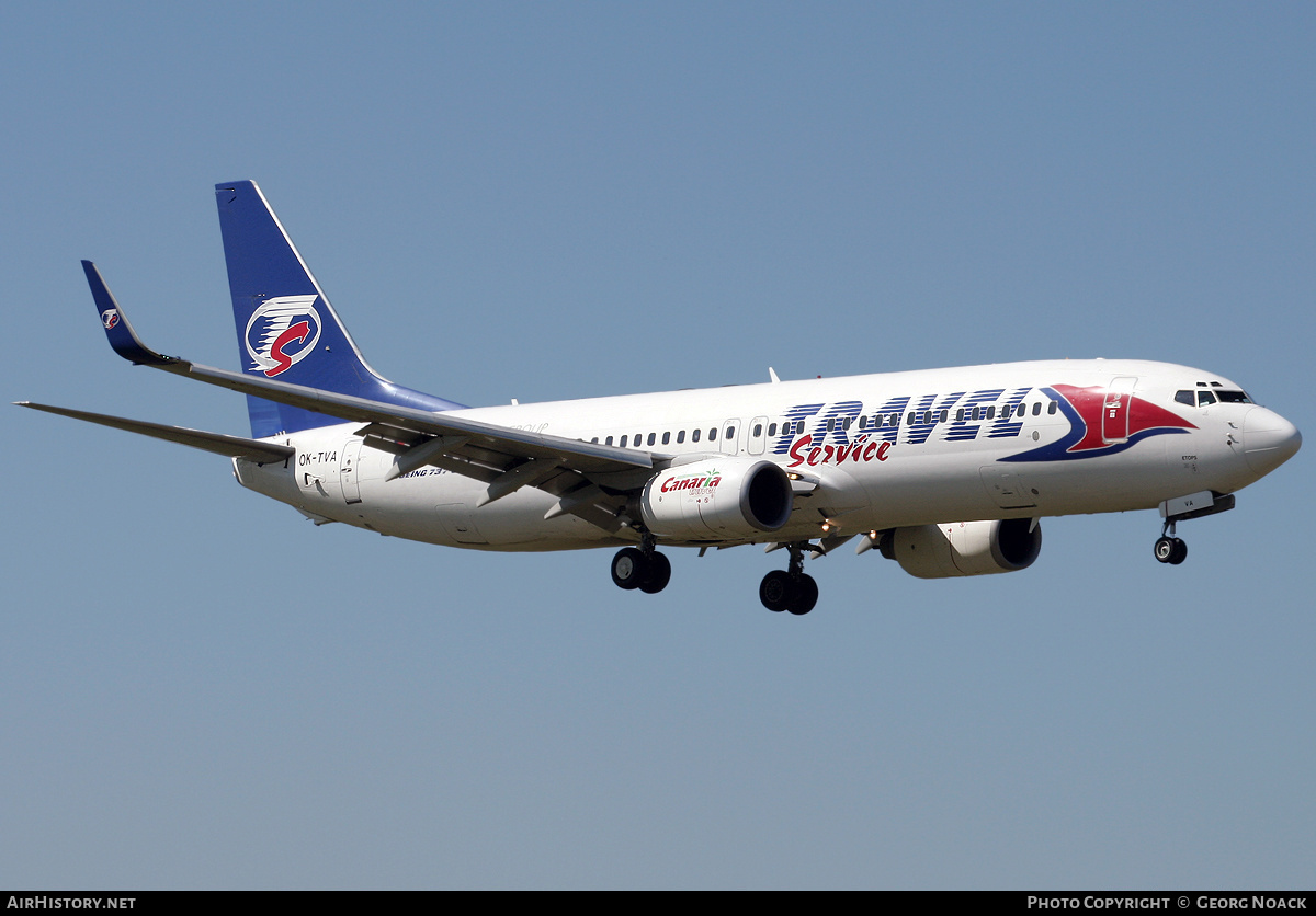 Aircraft Photo of OK-TVA | Boeing 737-86N | Travel Service | AirHistory.net #39739