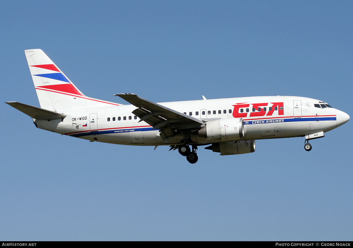 Aircraft Photo of OK-WGD | Boeing 737-59D | ČSA - Czech Airlines | AirHistory.net #39745