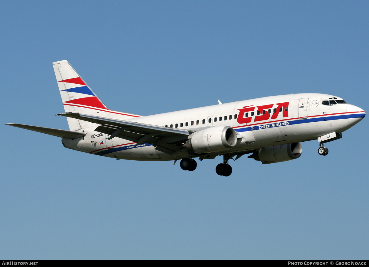 Aircraft Photo of OK-XGE | Boeing 737-55S | ČSA - Czech Airlines | AirHistory.net #39752