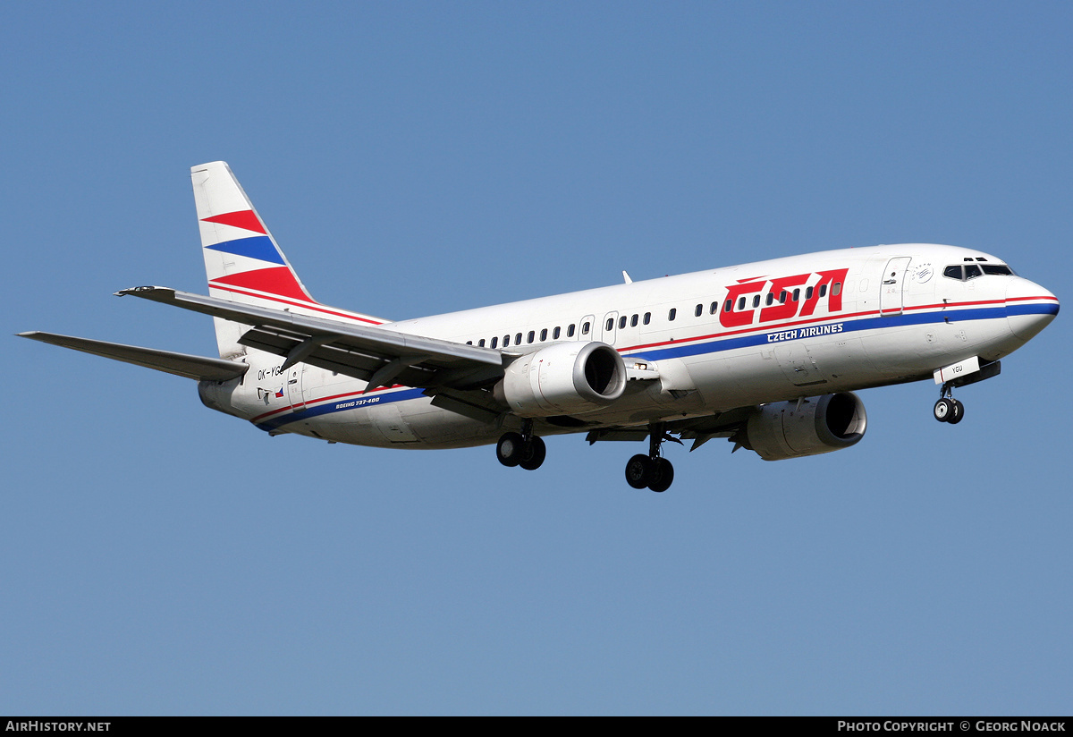 Aircraft Photo of OK-YGU | Boeing 737-4Q8 | ČSA - Czech Airlines | AirHistory.net #39759