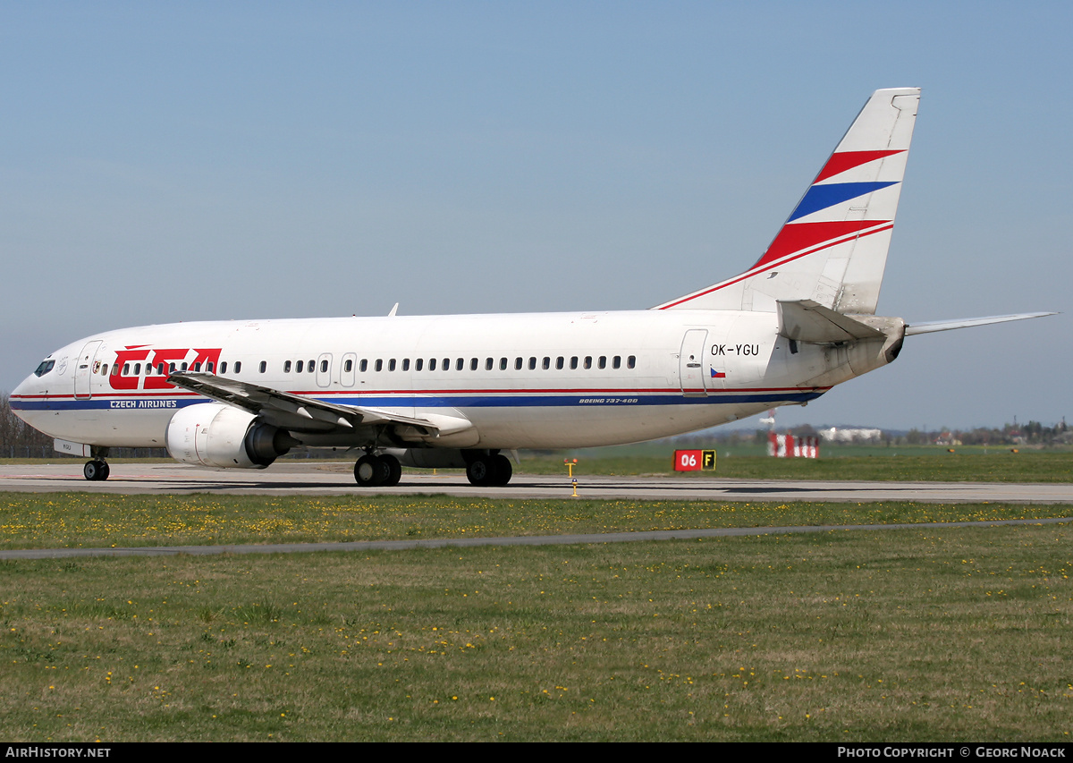 Aircraft Photo of OK-YGU | Boeing 737-4Q8 | ČSA - Czech Airlines | AirHistory.net #39760