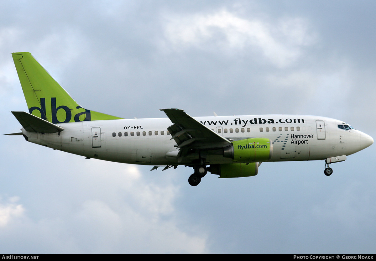 Aircraft Photo of OY-APL | Boeing 737-5L9 | DBA - Deutsche BA | AirHistory.net #39777