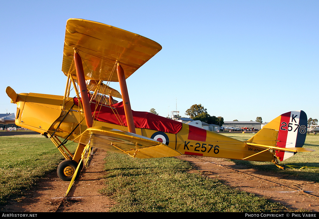 Aircraft Photo of VH-ADW / K2576 | De Havilland D.H. 82A Tiger Moth | UK - Air Force | AirHistory.net #39818