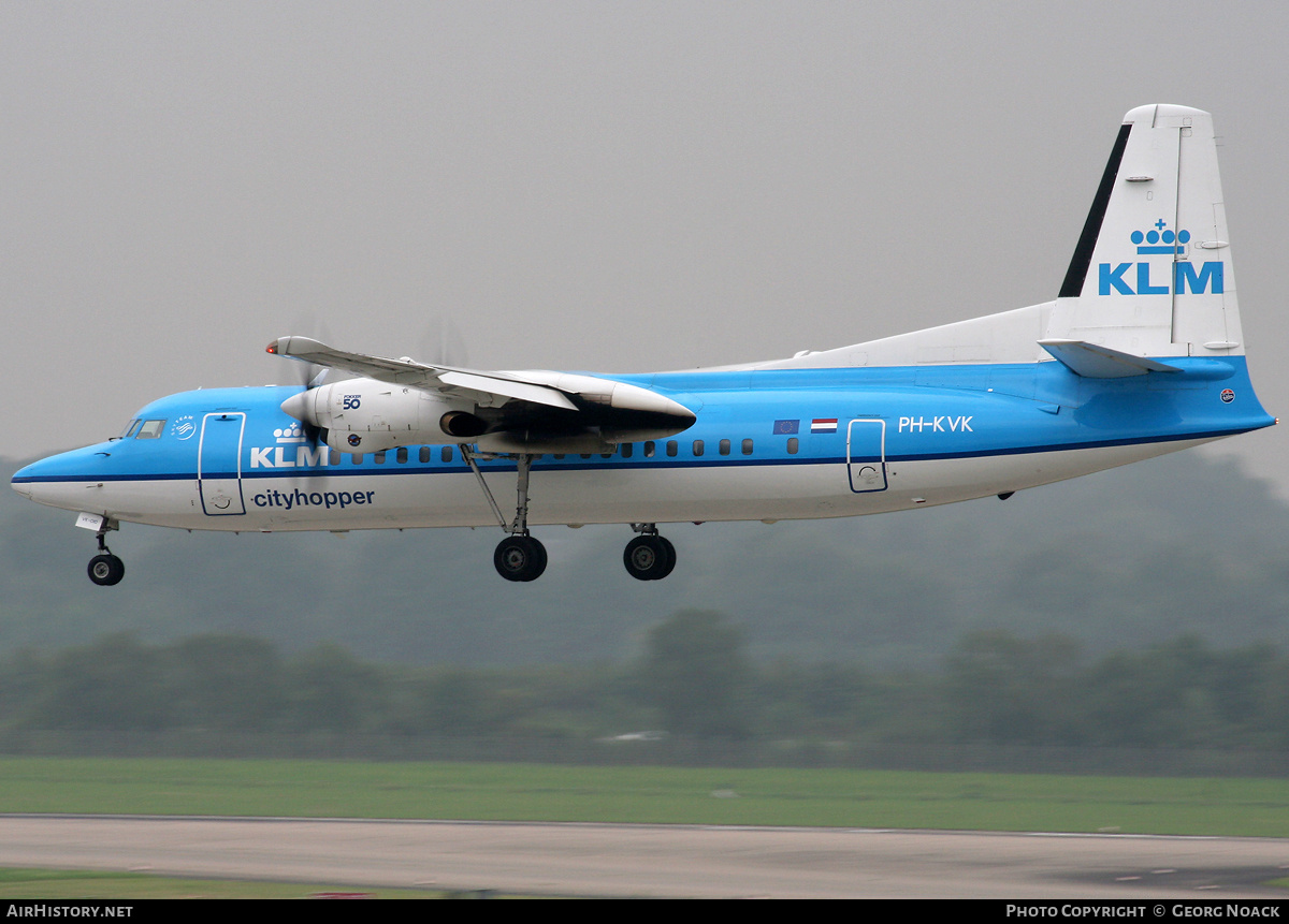 Aircraft Photo of PH-KVK | Fokker 50 | KLM Cityhopper | AirHistory.net #39843