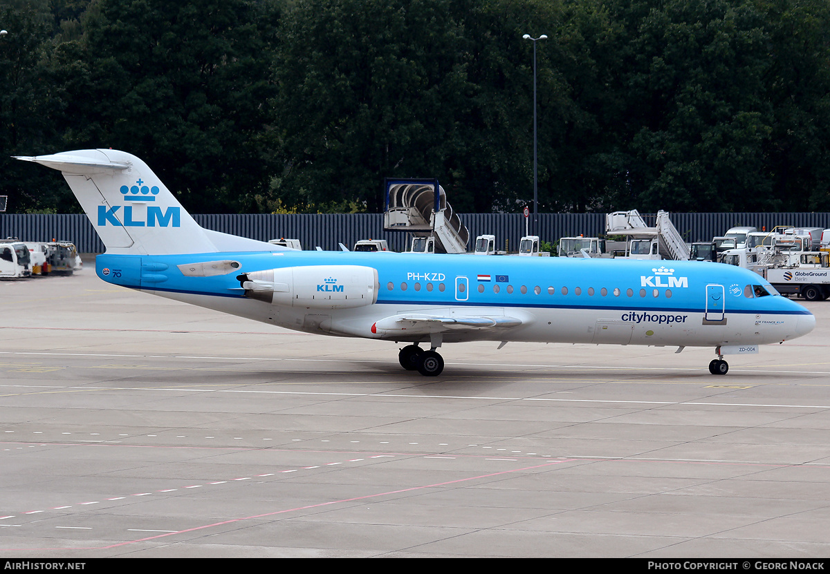 Aircraft Photo of PH-KZD | Fokker 70 (F28-0070) | KLM Cityhopper | AirHistory.net #39845