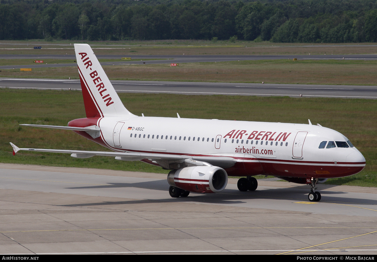 Aircraft Photo of D-ABGC | Airbus A319-132 | Air Berlin | AirHistory.net #39938