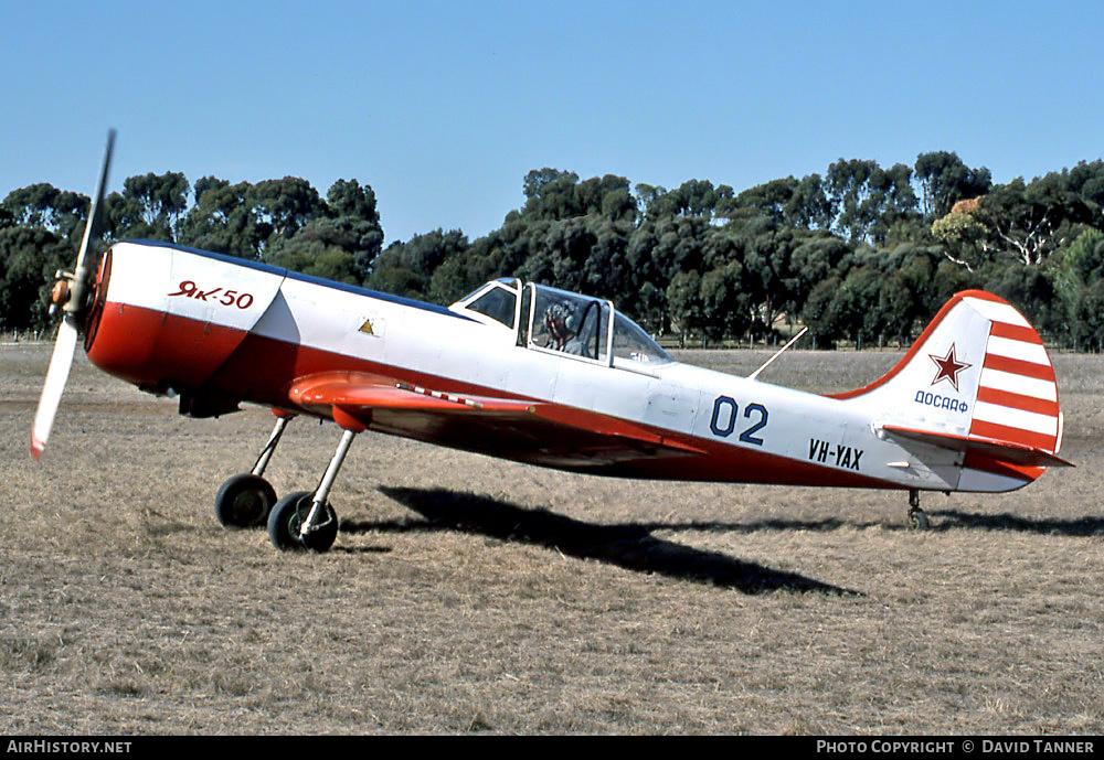 Aircraft Photo of VH-YAX | Yakovlev Yak-50 | Soviet Union - Air Force | AirHistory.net #40094