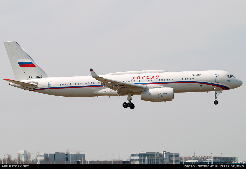 Aircraft Photo of RA-64522 | Tupolev Tu-214SUS | Rossiya - Special Flight Detachment | AirHistory.net #40212