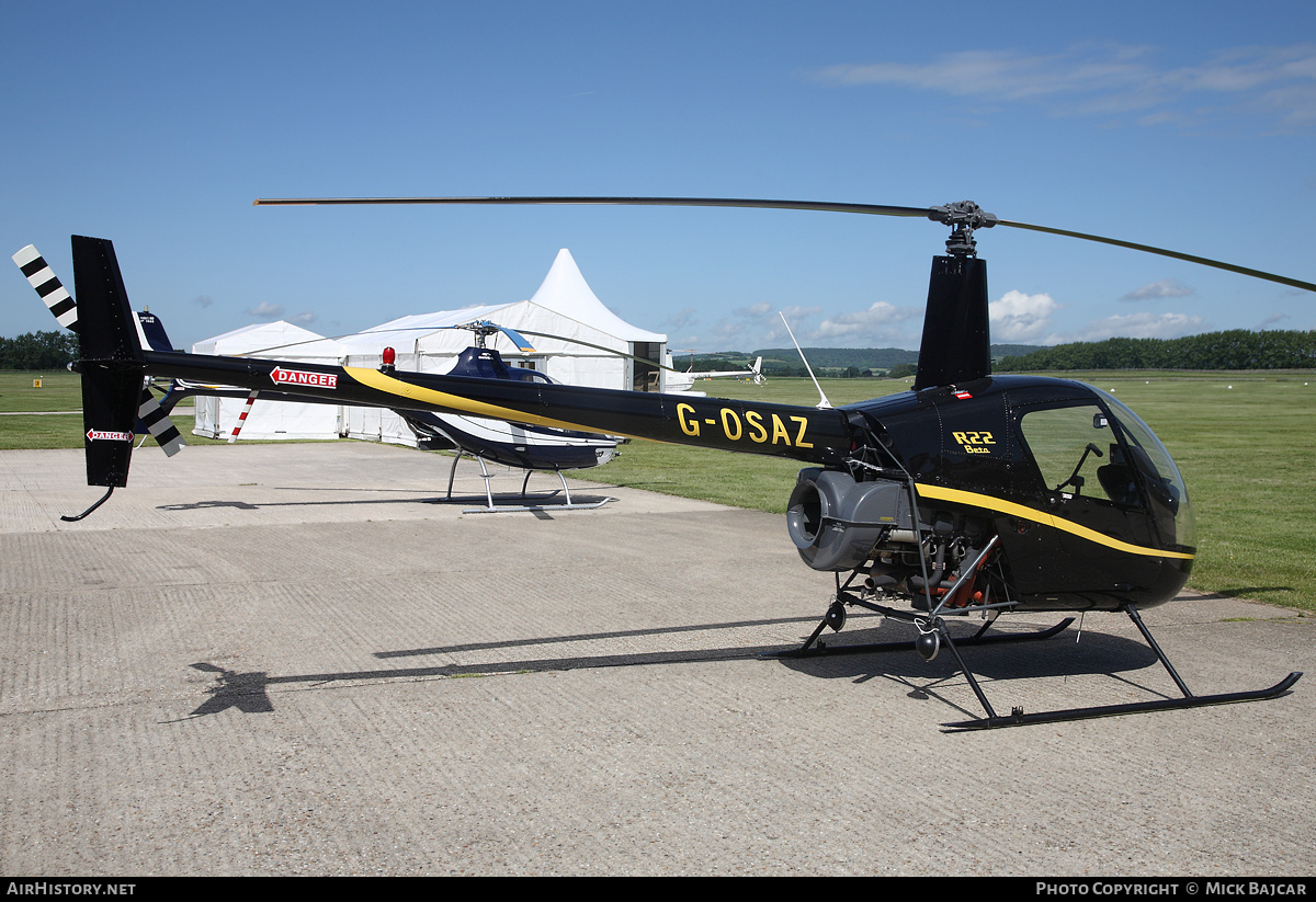 Aircraft Photo of G-OSAZ | Robinson R-22 Beta | AirHistory.net #40251