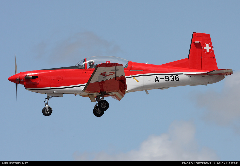 Aircraft Photo of A-936 | Pilatus NCPC-7 | Switzerland - Air Force | AirHistory.net #40268