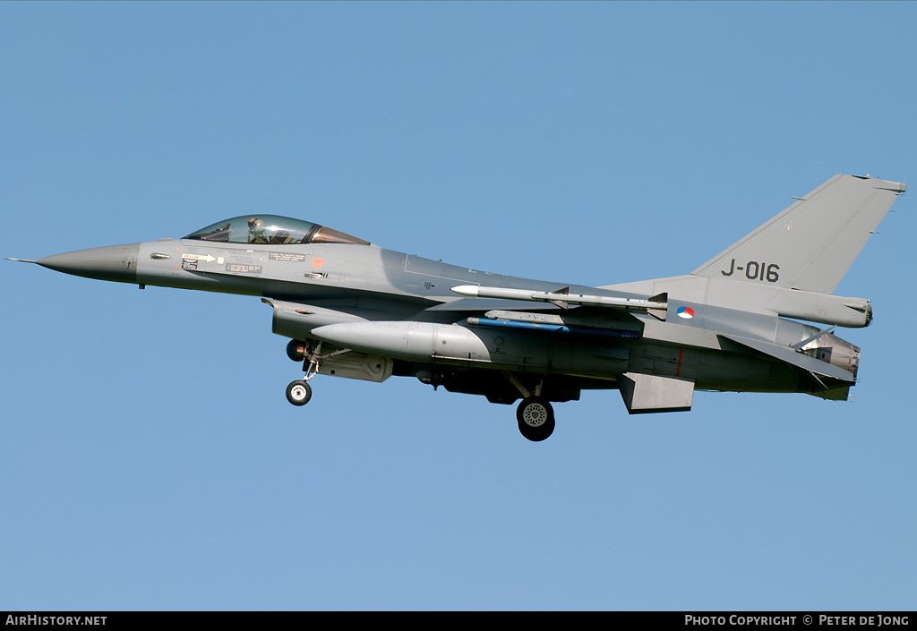 Aircraft Photo of J-016 | General Dynamics F-16AM Fighting Falcon | Netherlands - Air Force | AirHistory.net #40308