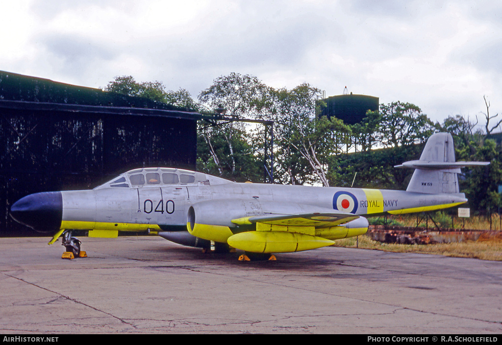 Aircraft Photo of WM159 | Gloster Meteor TT20 | UK - Navy | AirHistory.net #40409