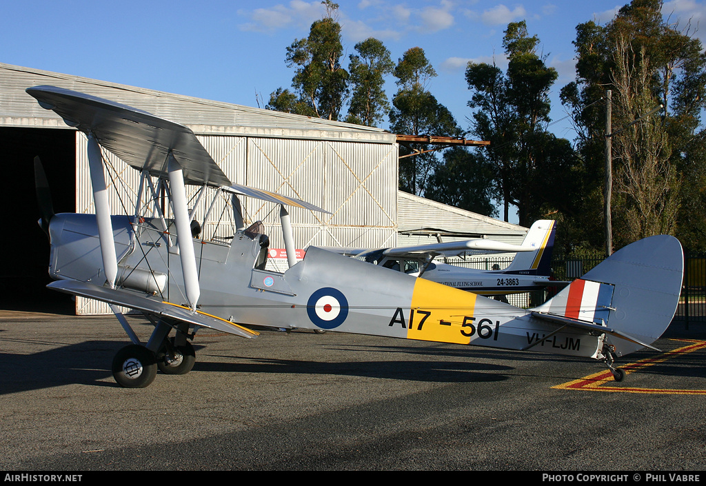 Aircraft Photo of VH-LJM / A17-561 | De Havilland D.H. 82A Tiger Moth | Australia - Air Force | AirHistory.net #40481