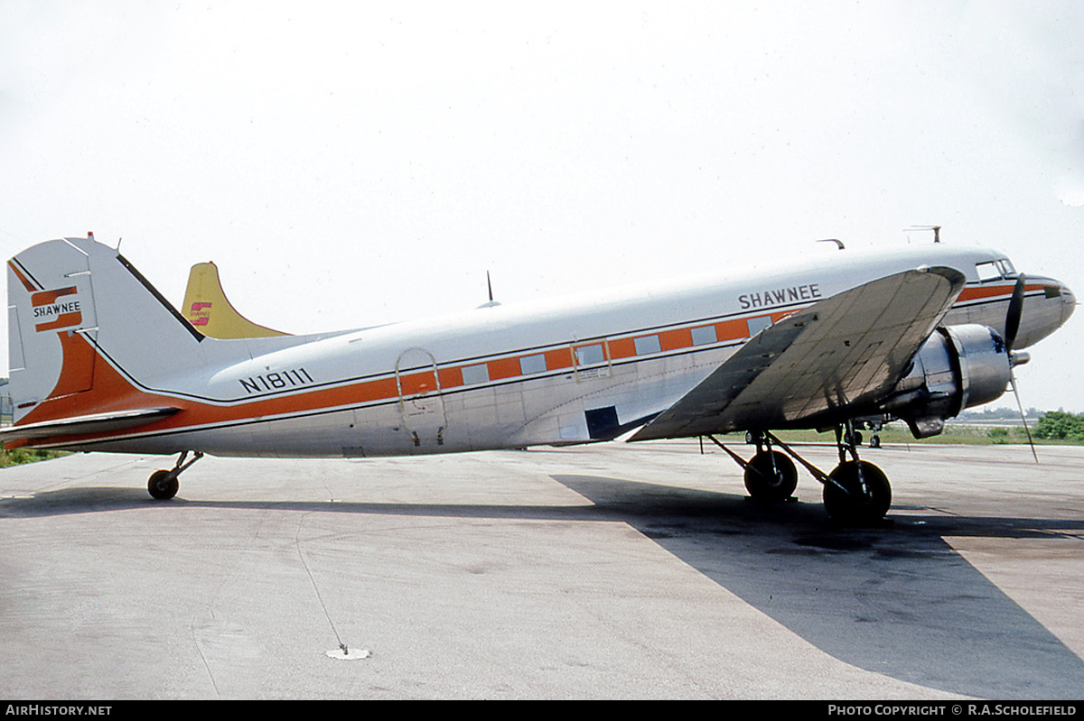 Aircraft Photo of N18111 | Douglas DC-3A-197 | Shawnee Airlines | AirHistory.net #40648