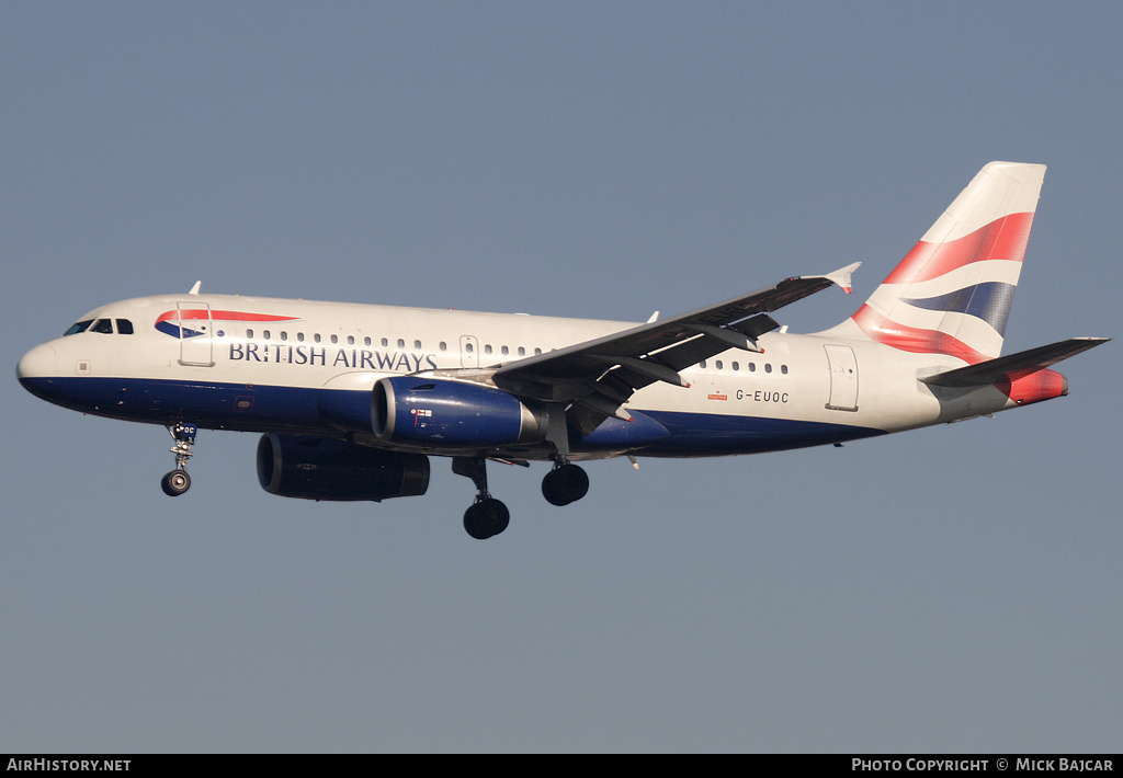 Aircraft Photo of G-EUOC | Airbus A319-131 | British Airways | AirHistory.net #40678