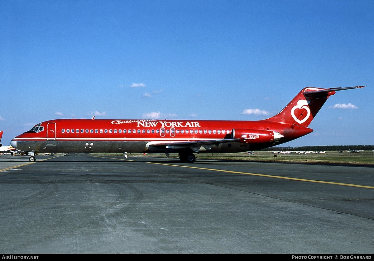 Aircraft Photo of N951N | McDonnell Douglas DC-9-31 | Continental's New York Air | AirHistory.net #40811