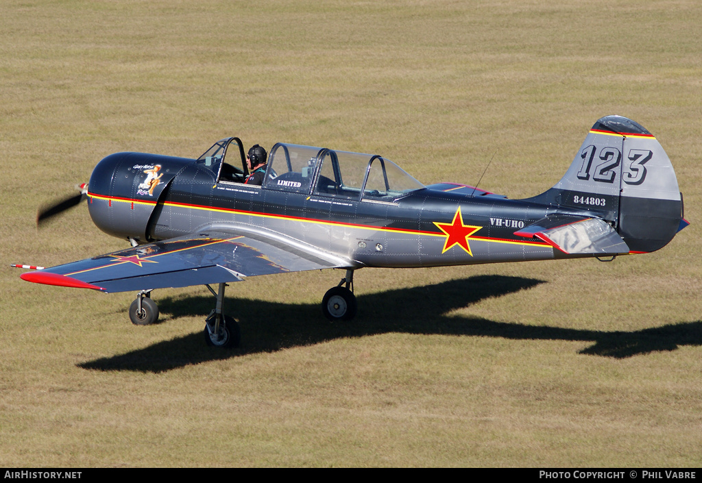 Aircraft Photo of VH-UHO | Yakovlev Yak-52 | Soviet Union - Air Force | AirHistory.net #40920