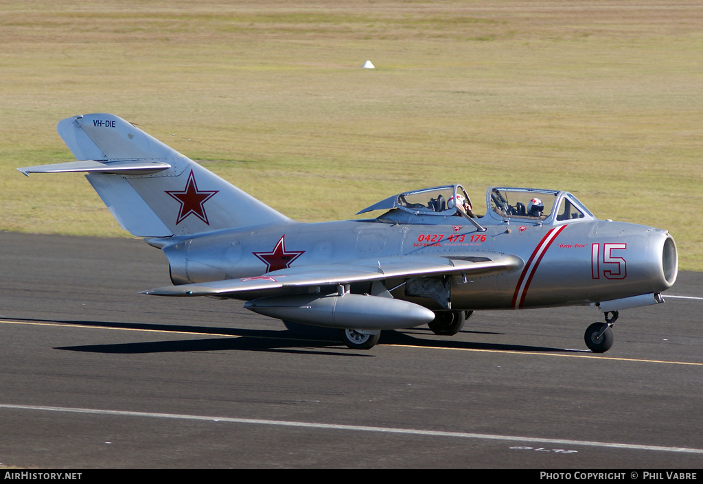 Aircraft Photo of VH-DIE | PZL-Mielec SBLim-2 (MiG-15UTI) | Soviet Union - Air Force | AirHistory.net #40999