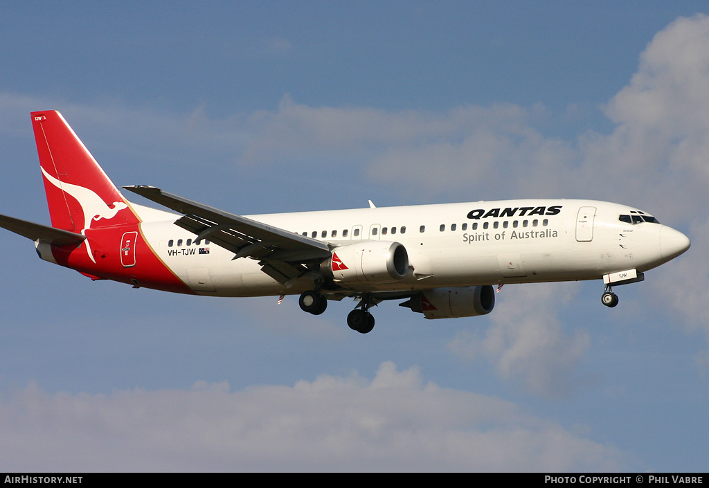 Aircraft Photo of VH-TJW | Boeing 737-4L7 | Qantas | AirHistory.net #41027