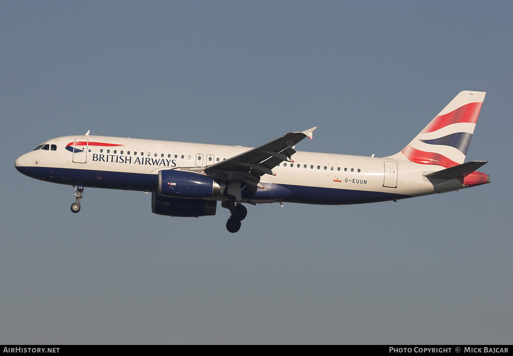 Aircraft Photo of G-EUUN | Airbus A320-232 | British Airways | AirHistory.net #41061