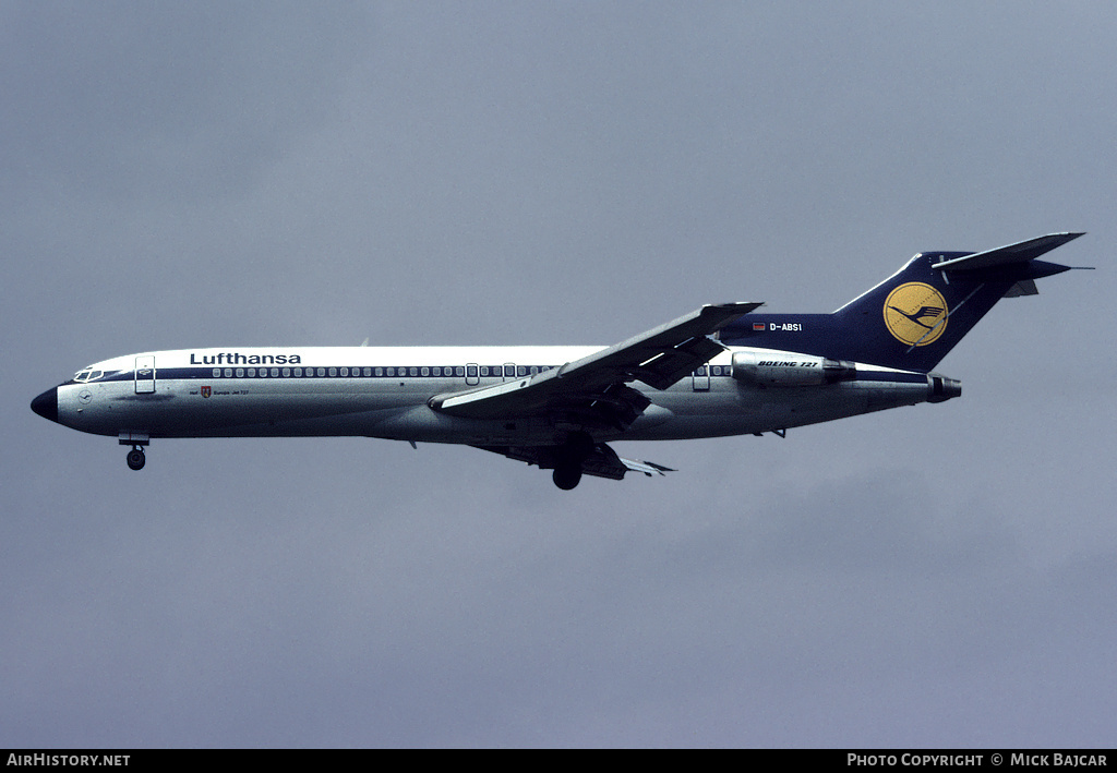 Aircraft Photo of D-ABSI | Boeing 727-230/Adv | Lufthansa | AirHistory.net #41086