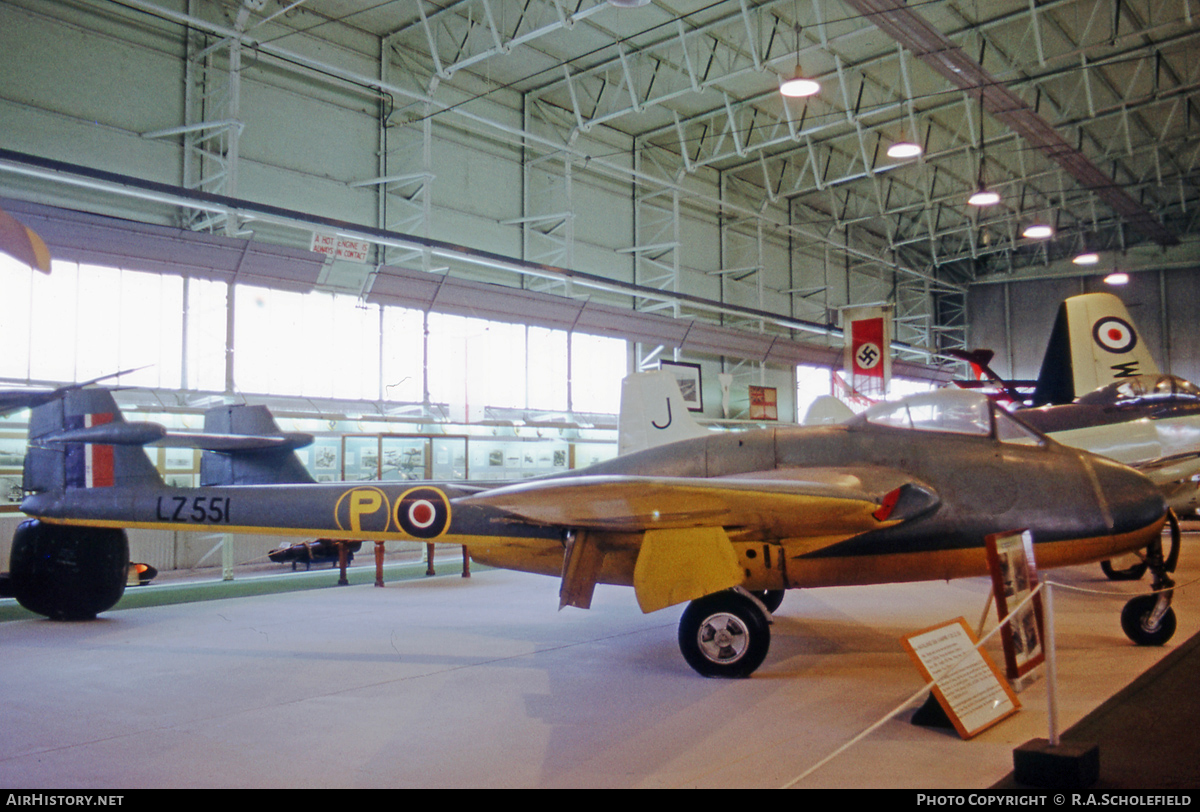 Aircraft Photo of LZ551 / LZ551/G | De Havilland D.H. 100 Sea Vampire F1 | UK - Navy | AirHistory.net #41130