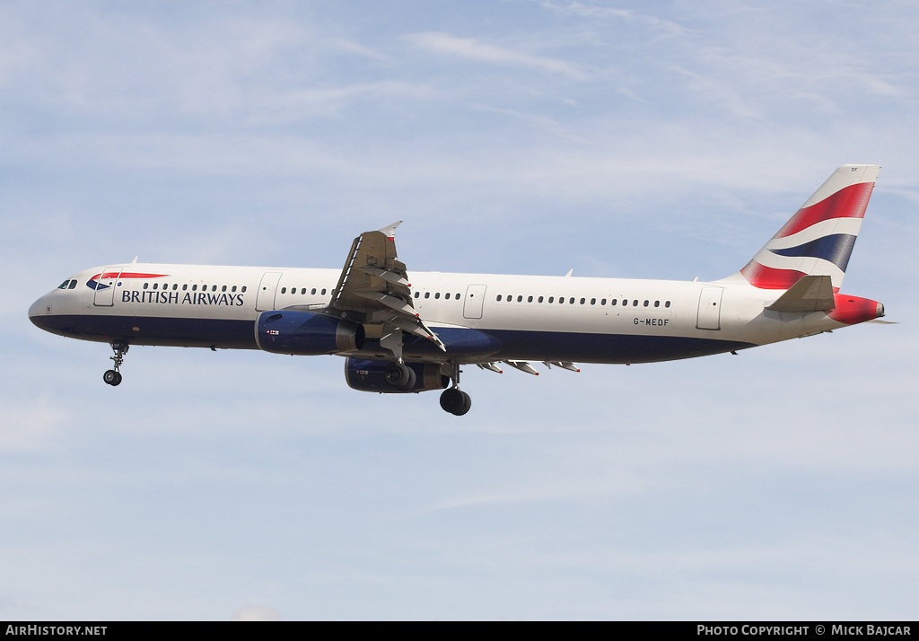 Aircraft Photo of G-MEDF | Airbus A321-231 | British Airways | AirHistory.net #41145