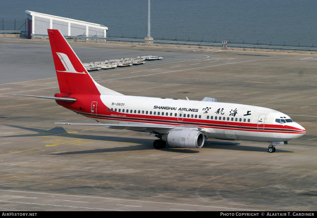 Aircraft Photo of B-2631 | Boeing 737-7Q8 | Shanghai Airlines | AirHistory.net #41209