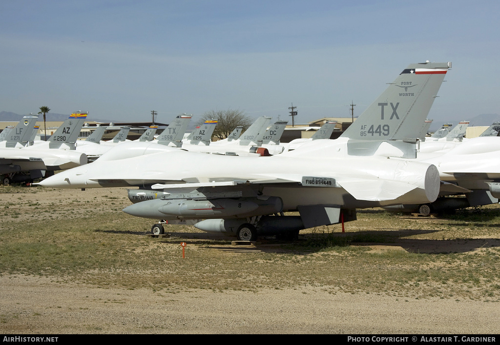 Aircraft Photo of 85-1449 / AF85-449 | General Dynamics F-16C Fighting Falcon | USA - Air Force | AirHistory.net #41324
