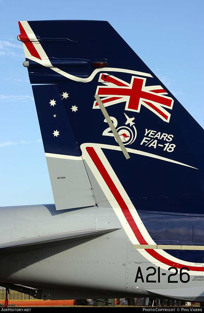 Aircraft Photo of A21-26 | McDonnell Douglas F/A-18A Hornet | Australia - Air Force | AirHistory.net #41344