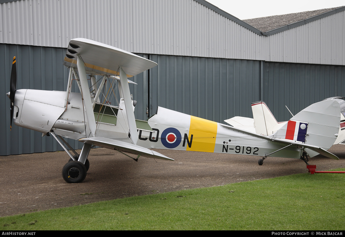 Aircraft Photo of G-DHZF / N9192 | De Havilland D.H. 82A Tiger Moth II | UK - Air Force | AirHistory.net #41346